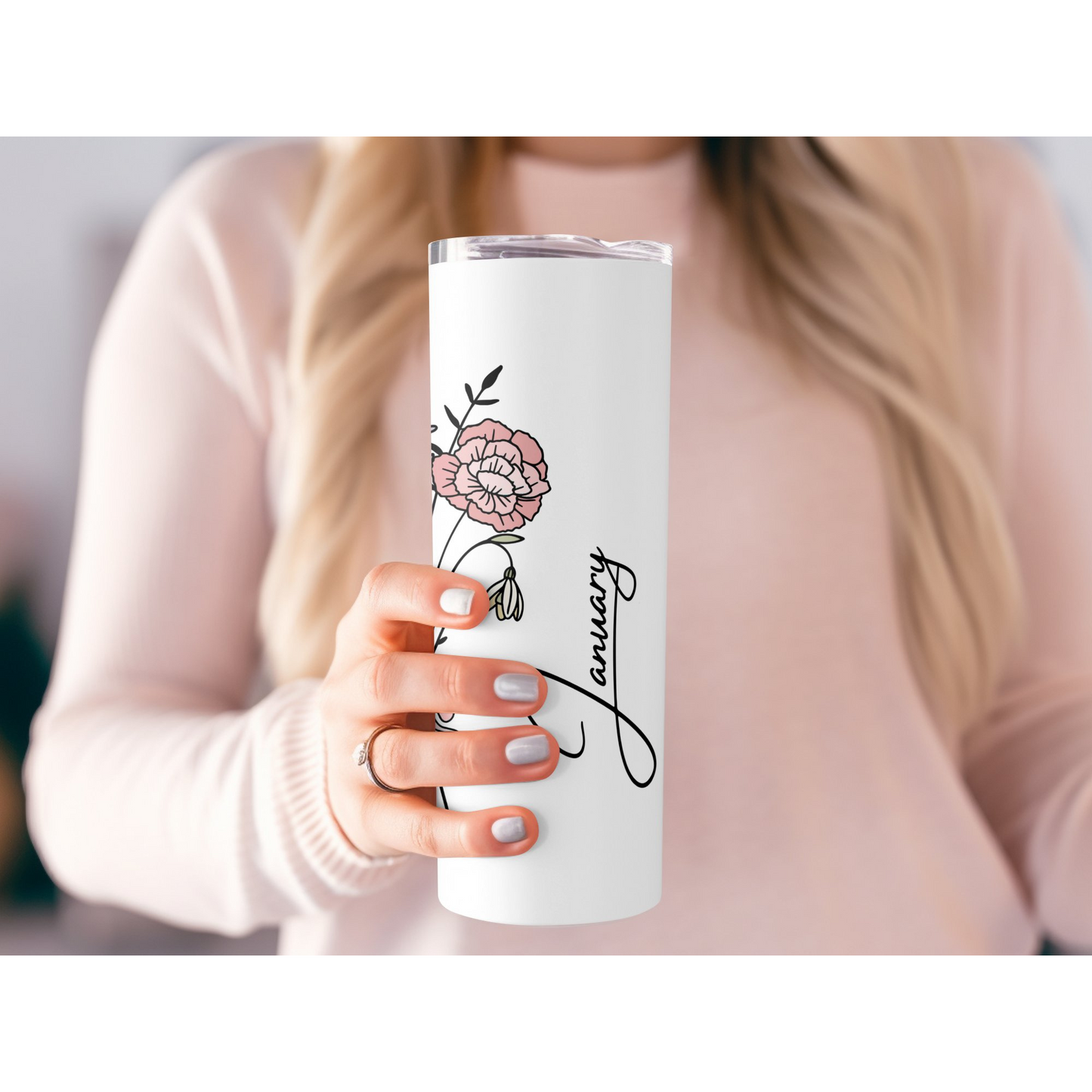 Personalized Tumbler with Color (Straw included)