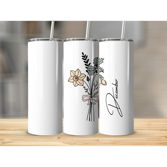 Personalized Tumbler with Color (Straw included)