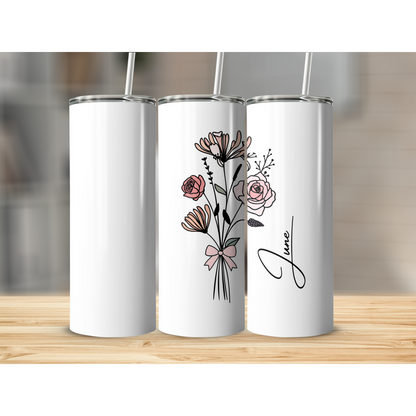 Personalized Tumbler with Color (Straw included)