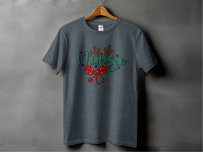 Nurse Christmas Theme T-shirt